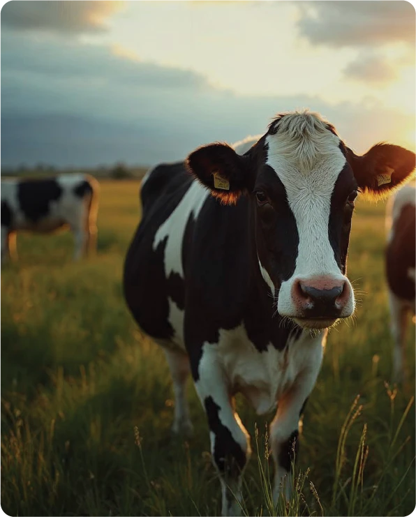 Vaca numa pastagem dos Açores