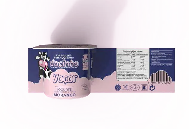 Iogurtes Sólidos Yoçor Docinho Morango