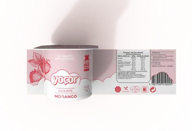 Iogurtes Sólidos Yoçor Morango